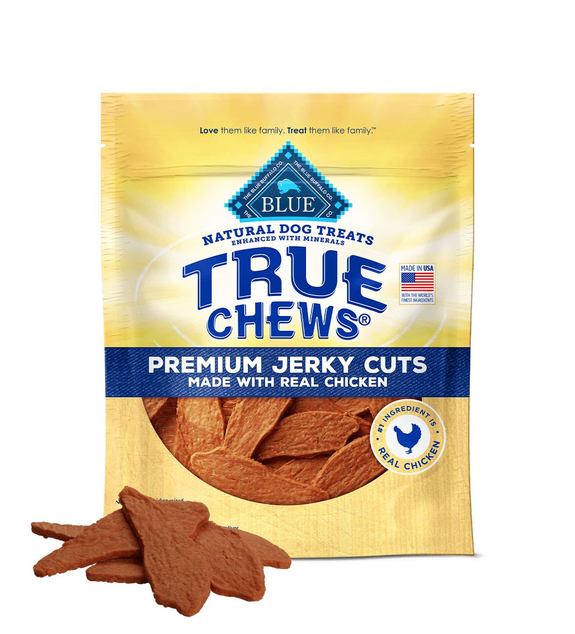 Blue Buffalo True Chews Jerky Cuts Chicken Dog Treats (12oz) - main product image