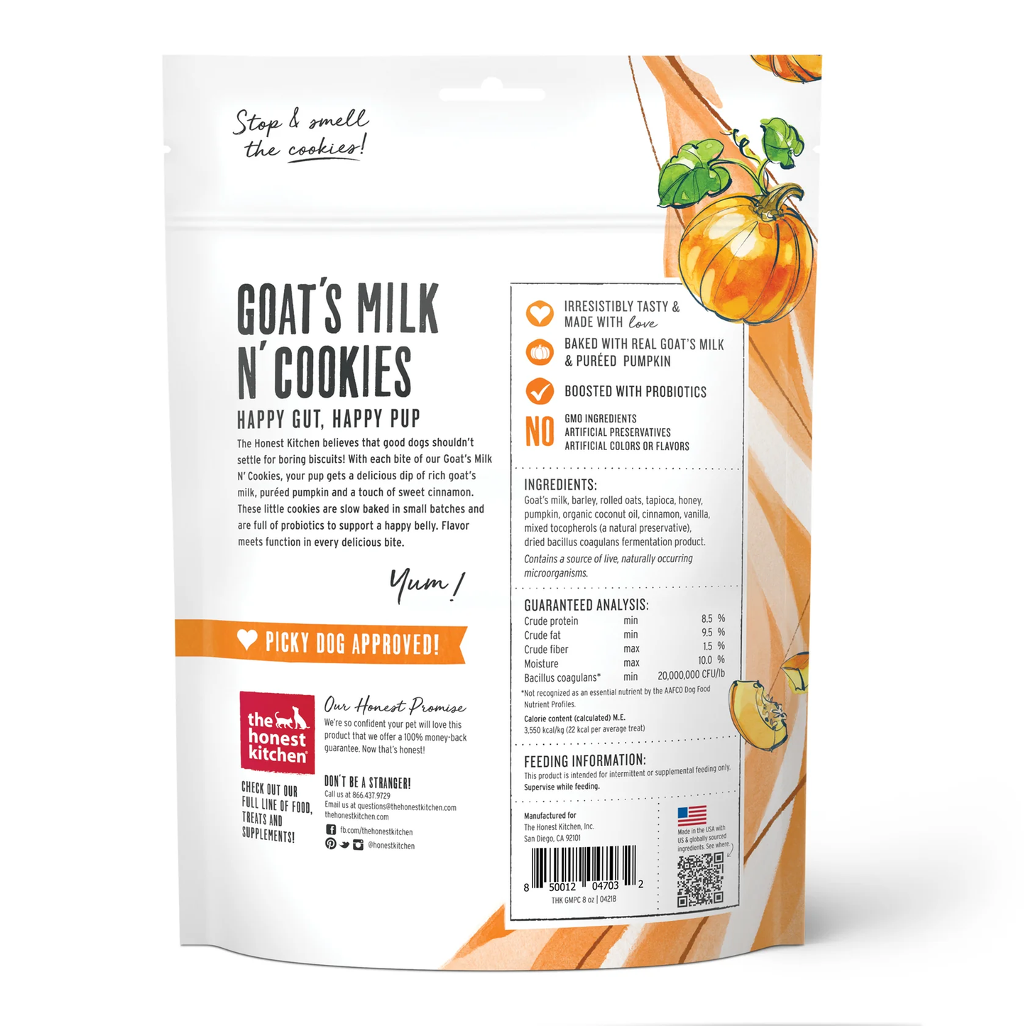 Dog Treats Premium Pumpkin Chews 8oz Training Rewards Premiu - detail view