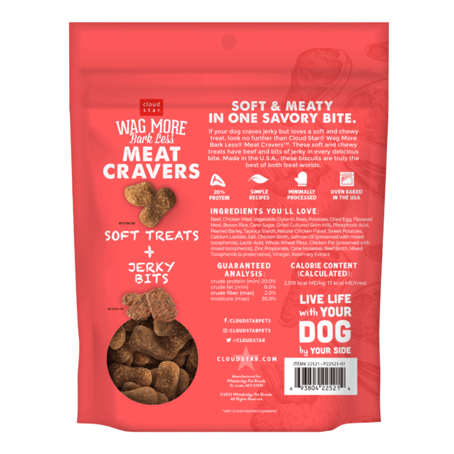 Wagmore Meat Cravers Beef Dog Treats 5Oz Dog Treats Premium - detail view