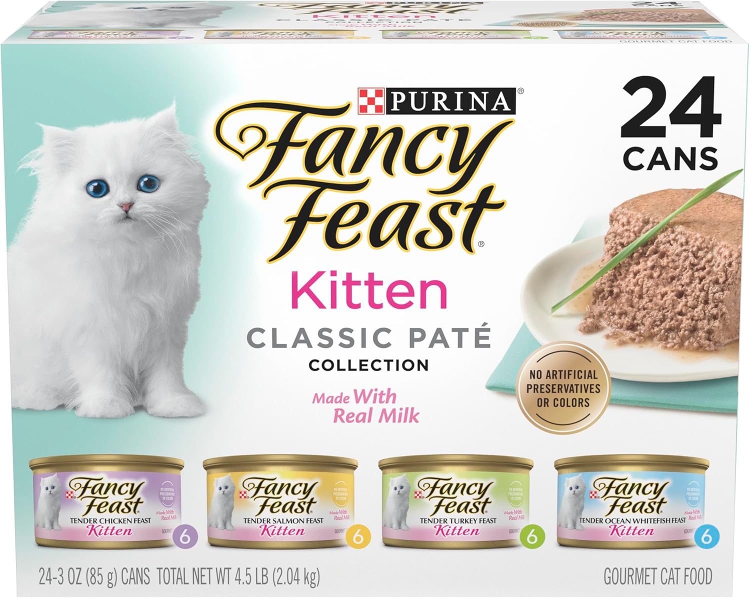 The Family Pet Cat Food 24Ct 3oz Fancy Feast Kitten Variety - main product image