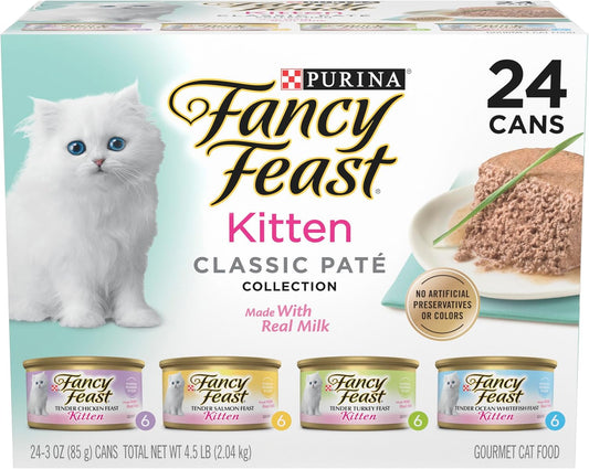 The Family Pet Cat Food 24Ct 3oz Fancy Feast Kitten Variety - main product image