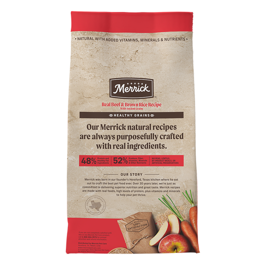 Merrick Classic Healthy Grains Beef And Brown Rice Dry Dog - detail view