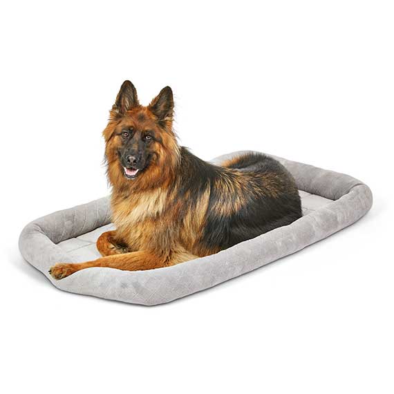 The Family Pet Dog Beds 48in Midwest Diamond Stitch Bed Gray - detail view