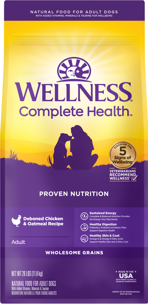 Wellness Complete Health Adult Chicken and Oatmeal Dog Food - main product image