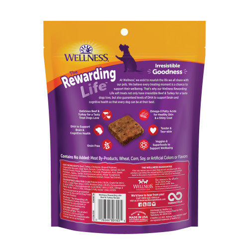 Dog Treats Wellness Beef Chews 6oz Training Rewards Premium - detail view