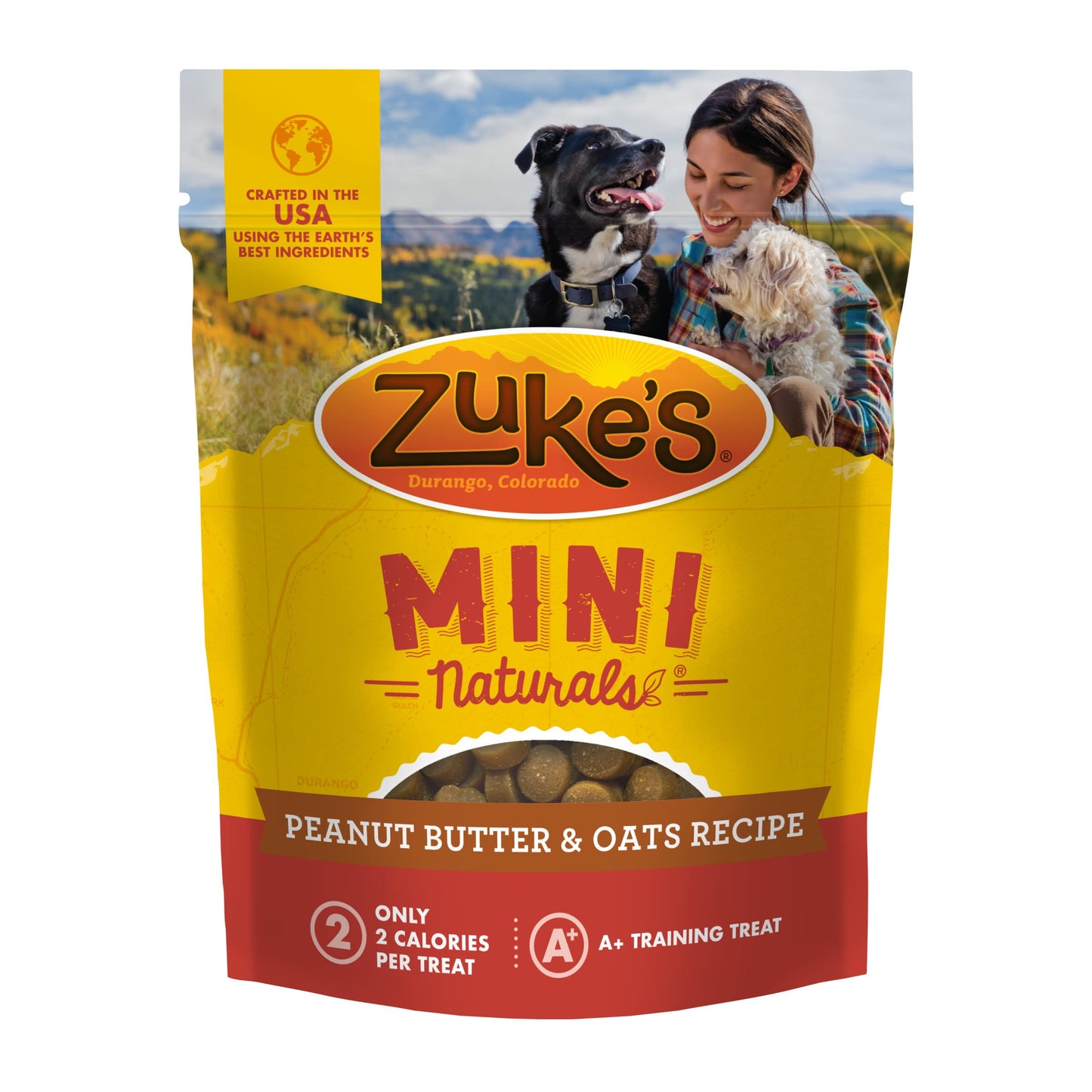 Zuke's Adult Mini Naturals Peanut Butter and Oats Dog Treats - main product image