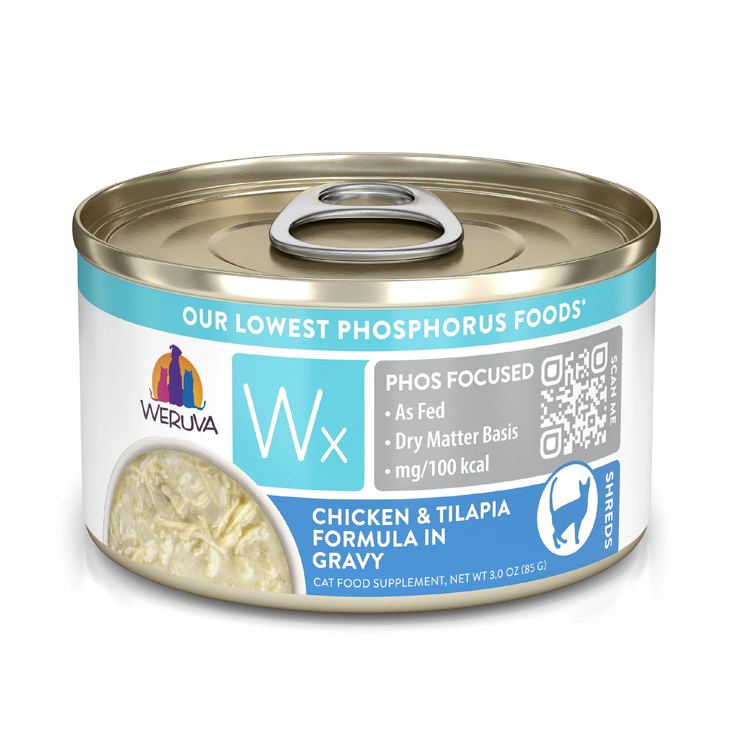 Weruva WX Tilapia and Chicken in Gravy Wet Cat Food (3oz) - main product image