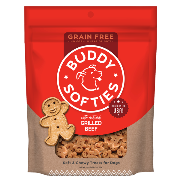 Buddy Softies Grain Free Beef Dog Treats 5Oz Dog Treats - main product image