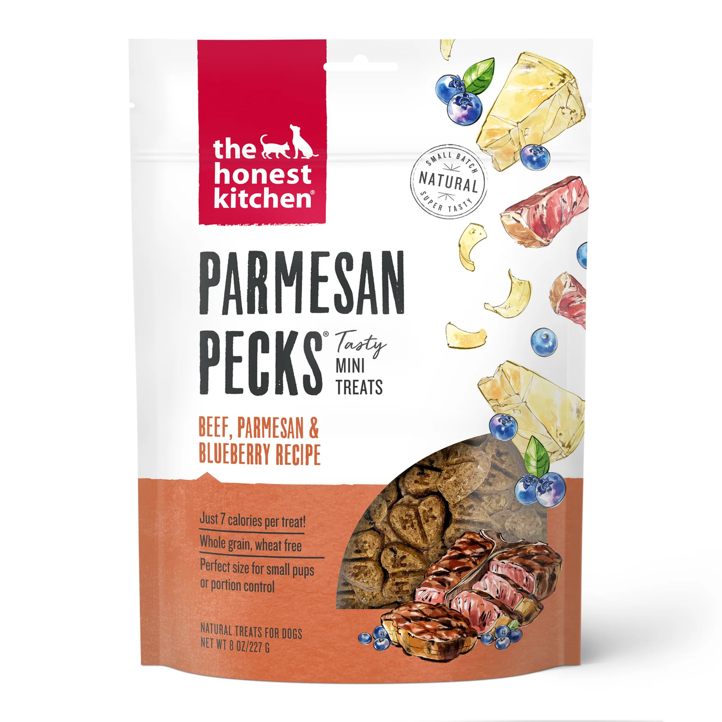Honest Kitchen Parmesan Pecks Beef And Blueberry Dog Treats - main product image