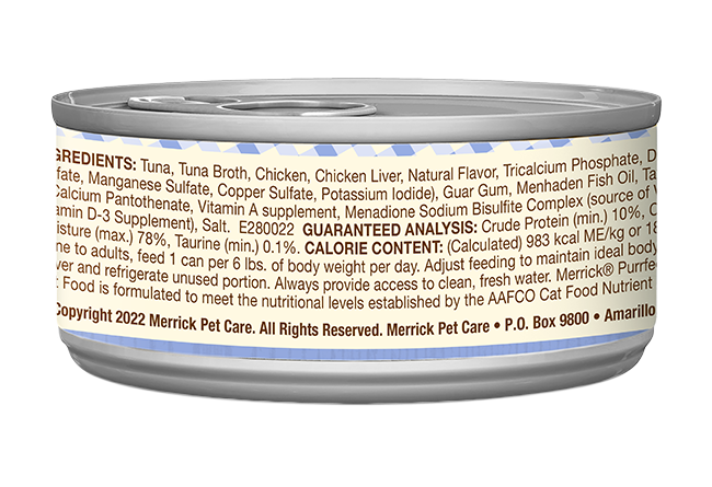 Merrick Purrfect Bistro Grain Free Adult Tuna Pate Cat Food - lifestyle view