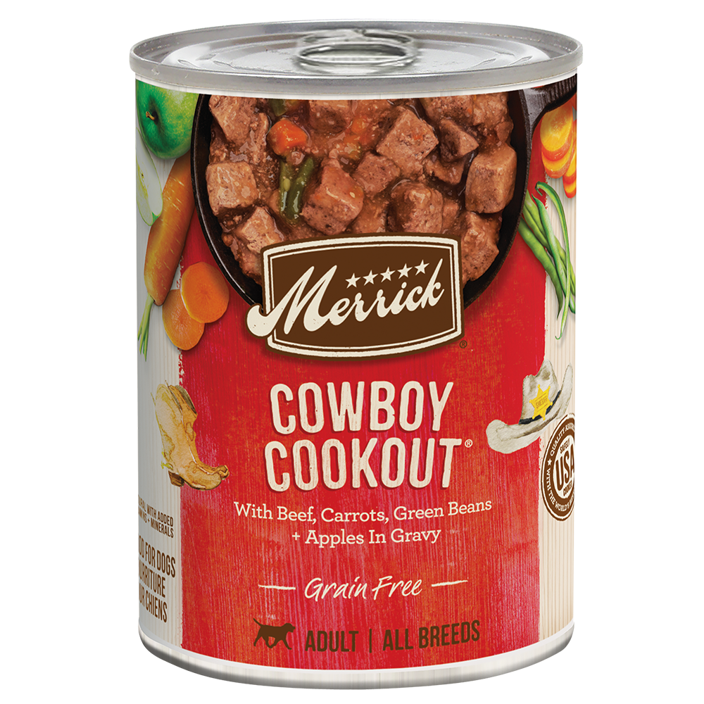 Merrick Grain Free Cowboy Cookout Wet Dog Food (12.7oz) - detail view