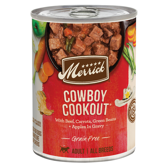 Merrick Grain Free Cowboy Cookout Wet Dog Food (12.7oz) - detail view