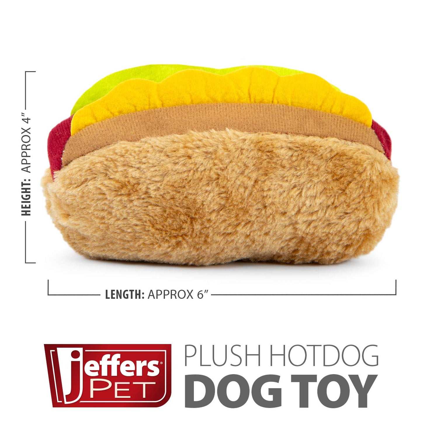 American Grill Time Plush Squeaker Dog Toys Or Hot - close up view