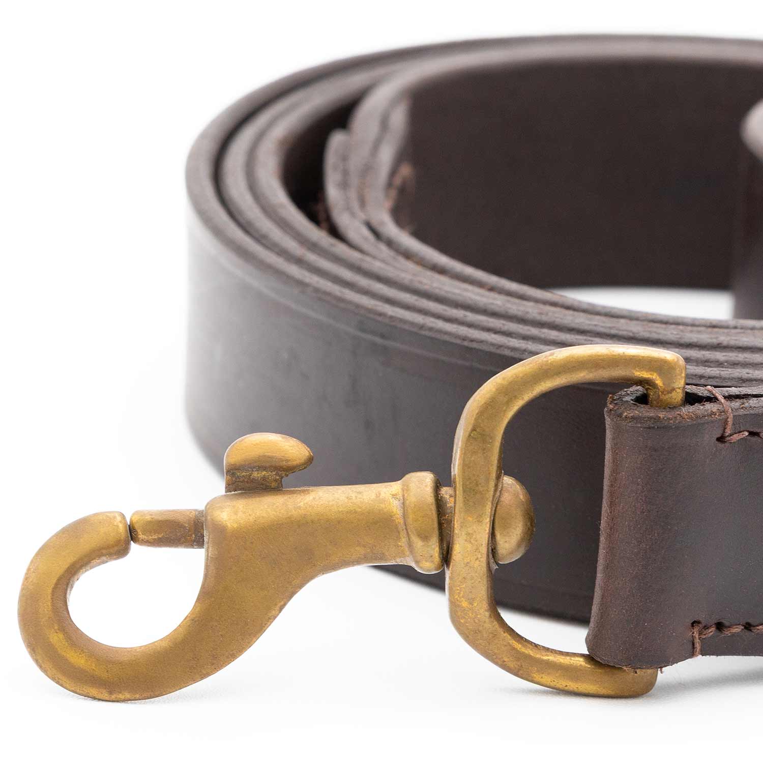Jeffers Flat Leather Dog Leash with Hand Strap Handle, 6'L - gallery image 5