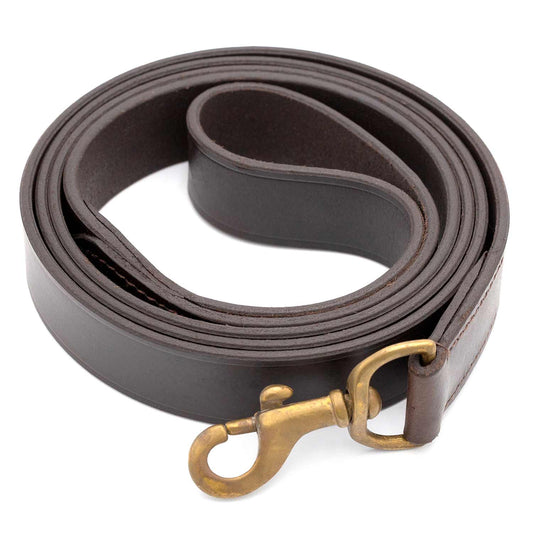 Jeffers Flat Leather Dog Leash with Hand Strap Handle, 6'L - main product image