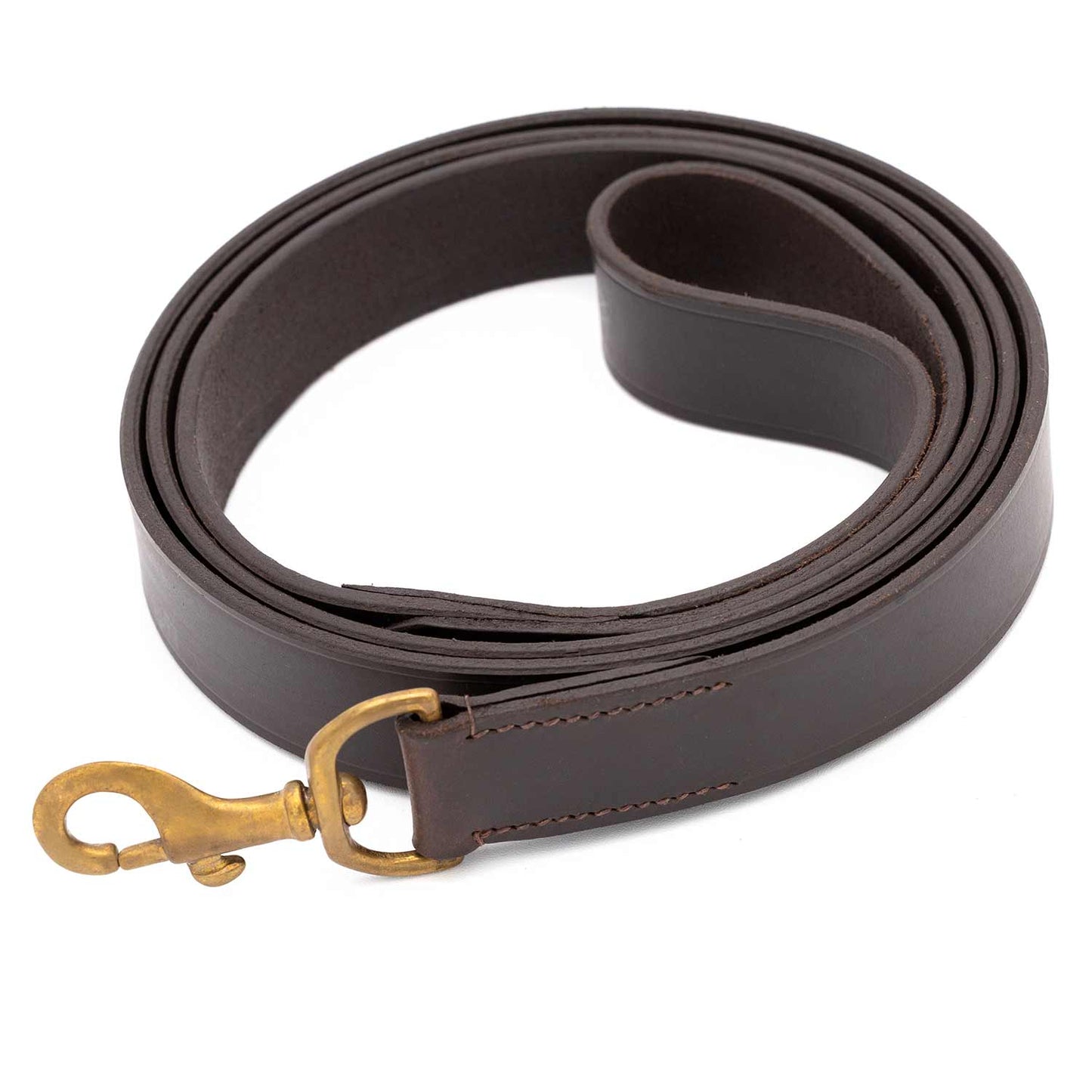 Jeffers Flat Leather Dog Leash with Hand Strap Handle, 6'L - gallery image 7