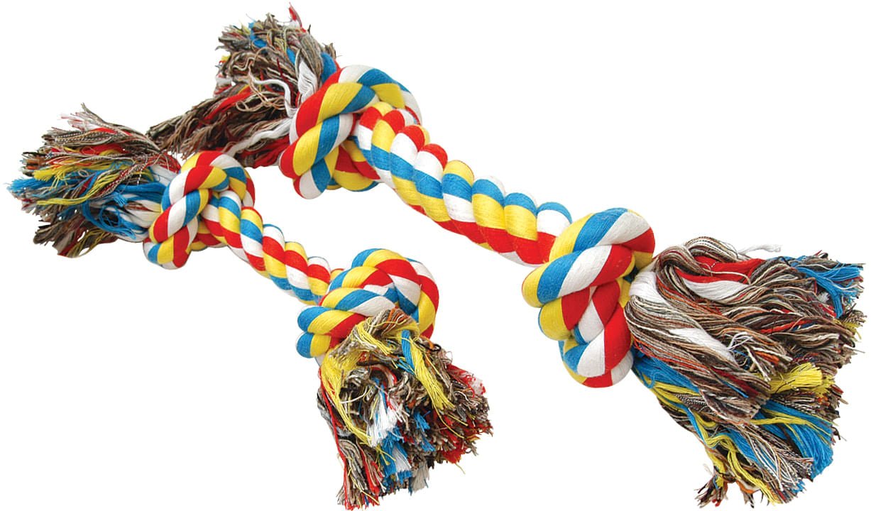 Jeffers Multi-Colored Braided Rope Bone Tug Toy for Dogs - gallery image 5
