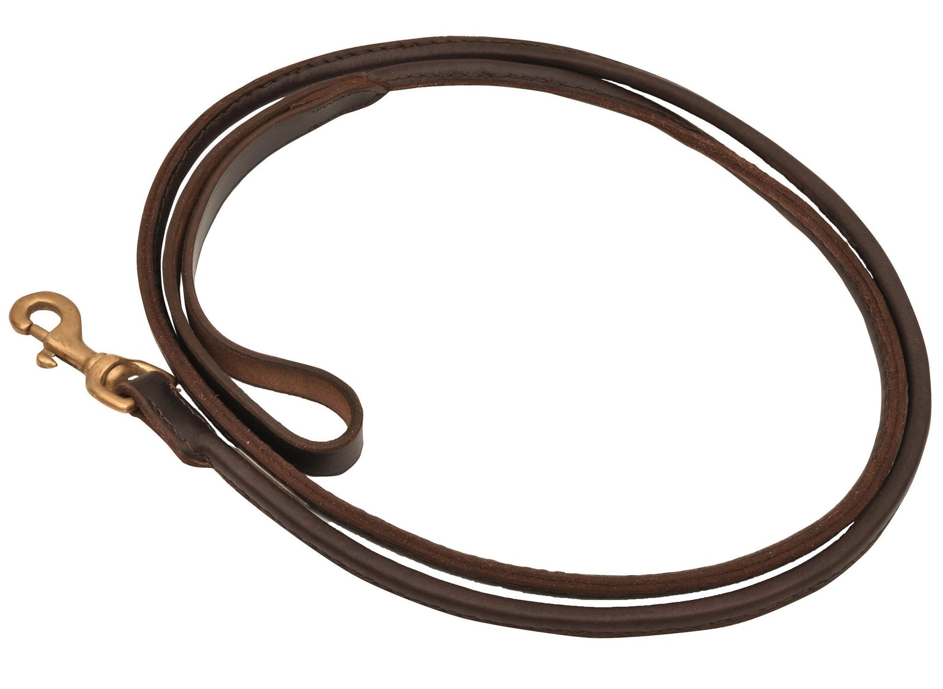 Jeffers Rolled Leather Dog Leash with Hand Strap Handle, 6'L - main product image