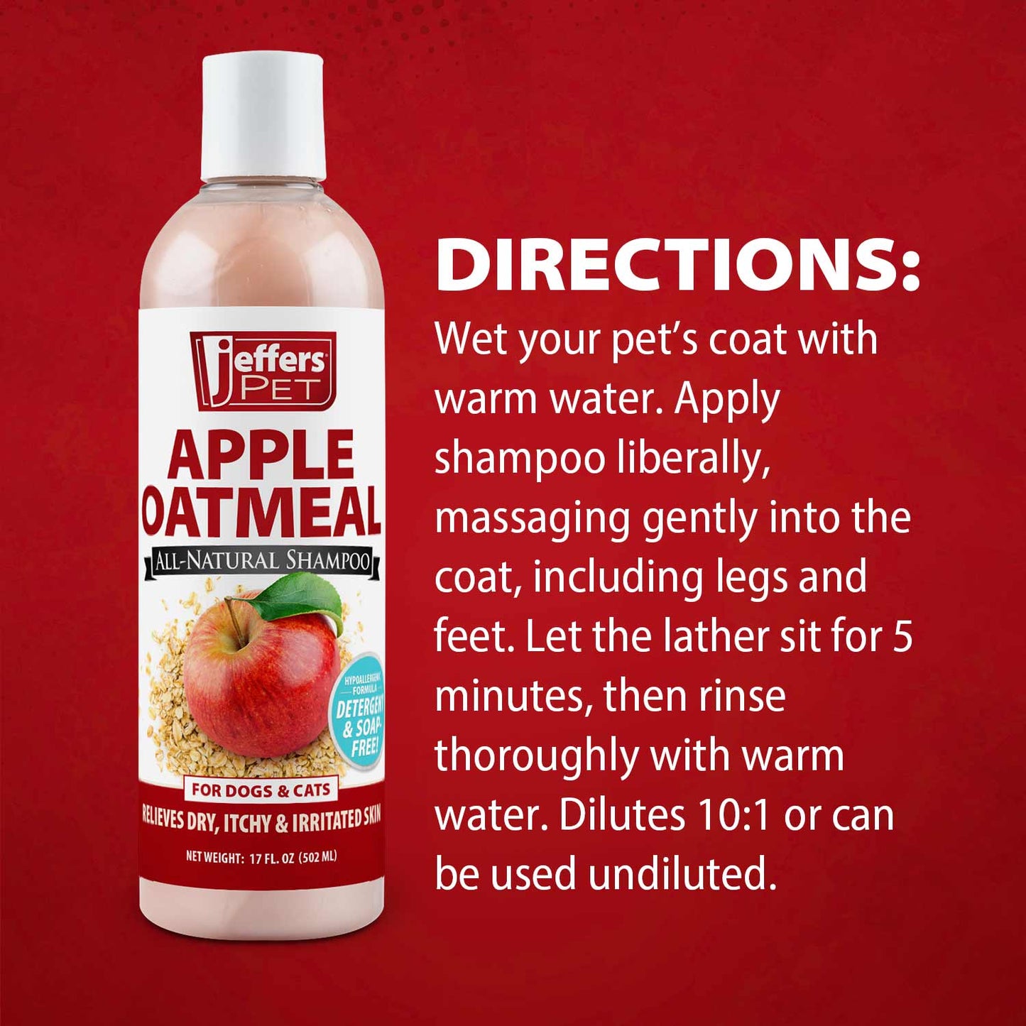 Pet Apple Oatmeal All Natural Hypoallergenic Dry For - close up view