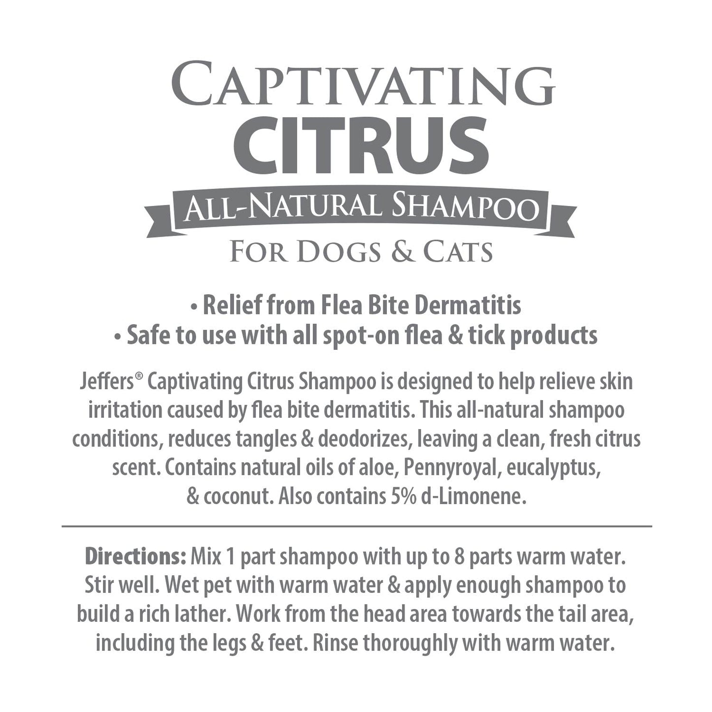 Pet Captivating Citrus All Natural Flea Bite Relief - close up view