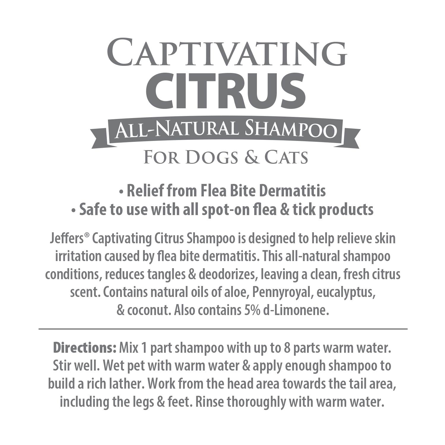 Pet Captivating Citrus All Natural Flea Bite Relief - close up view