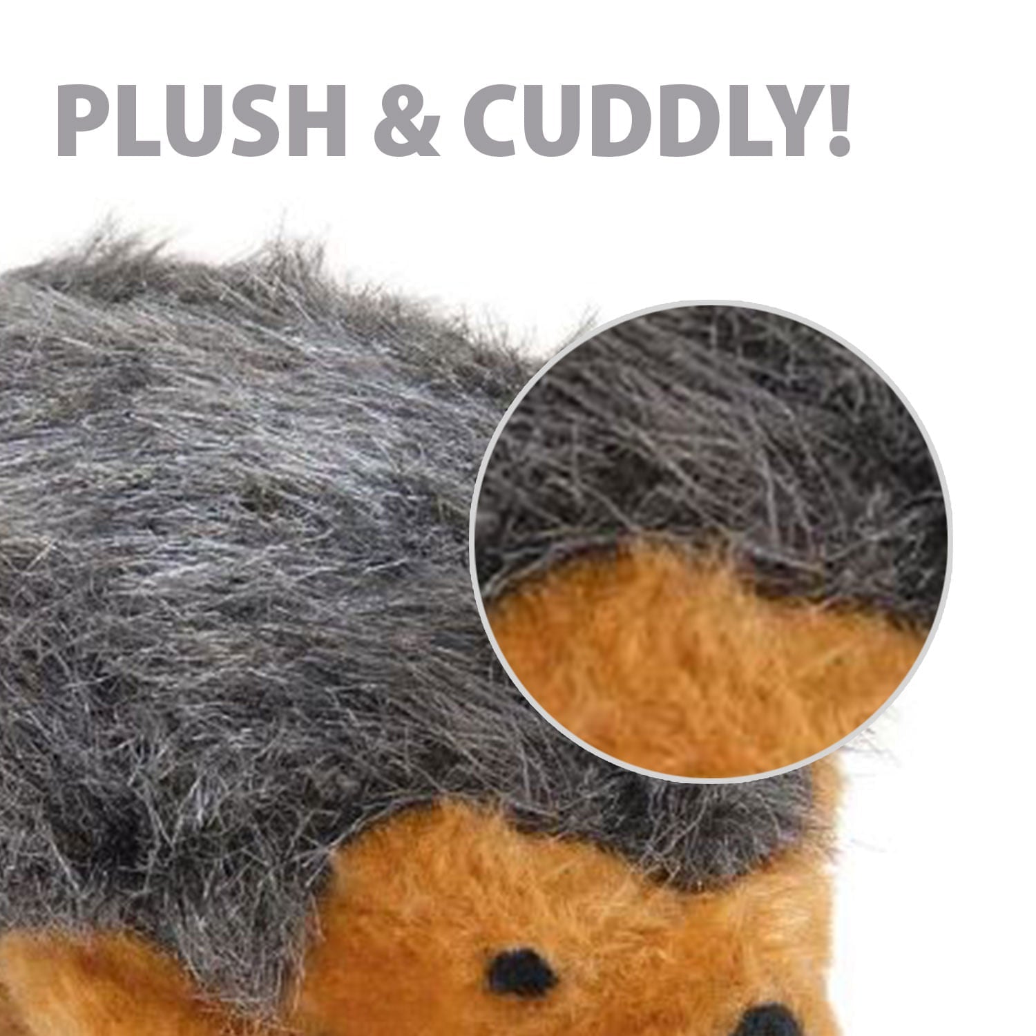 Plush Hedgehog Squeaker Dog Toy Interactive Dog Toy - lifestyle view