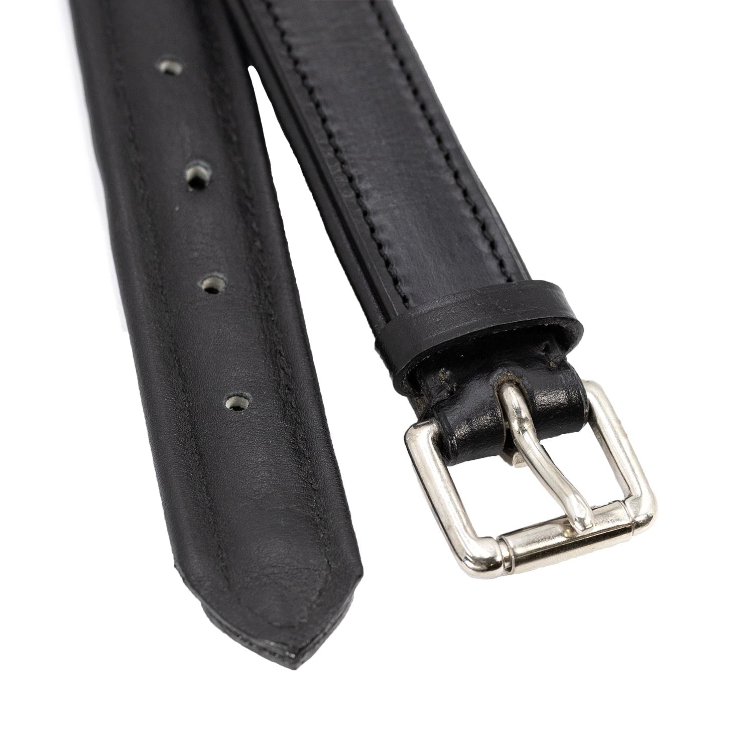 Premium Padded Black Leather Dog Collars Adjustable - gallery image 5
