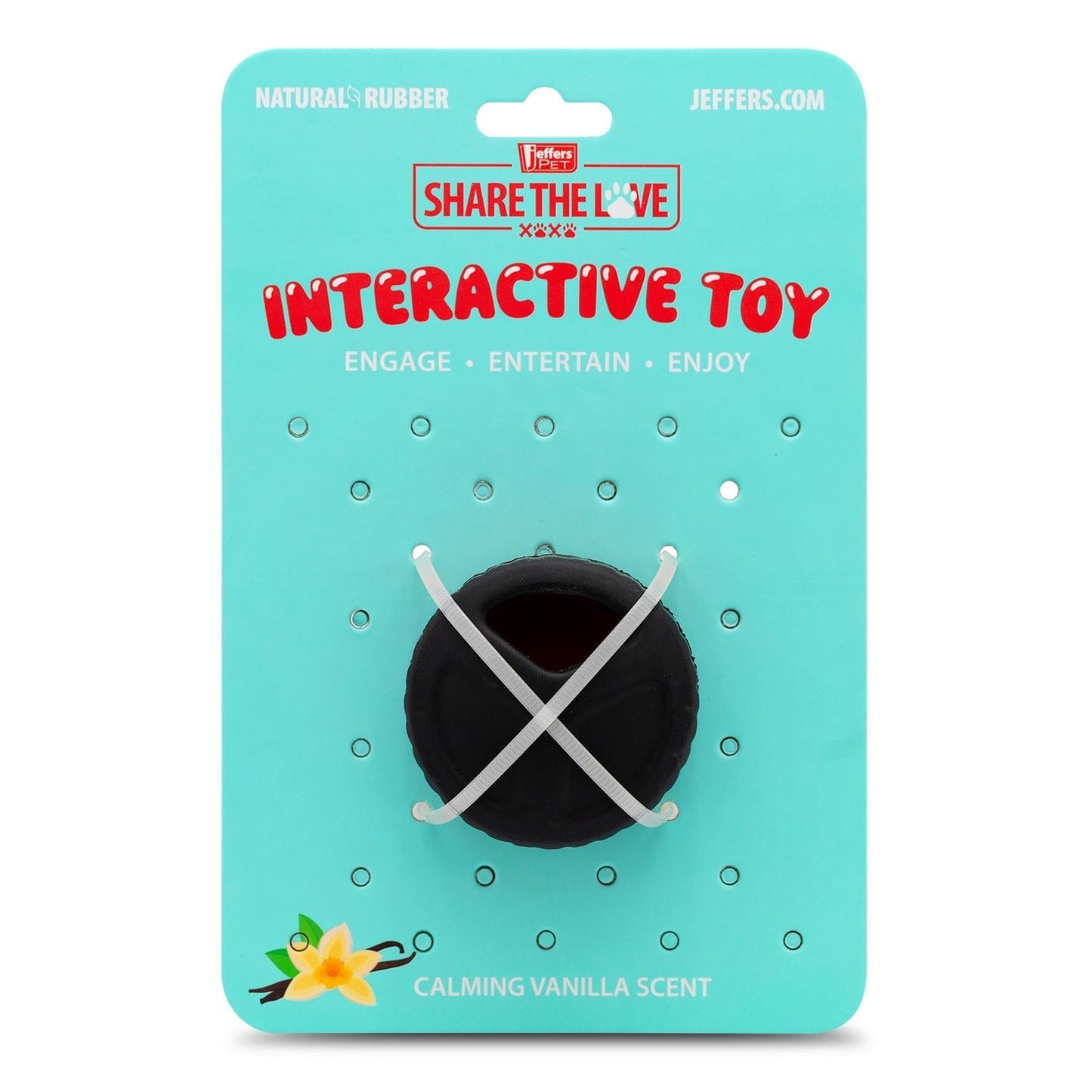 Red Hockey Puck Natural Rubber Treat Dispensing Dog - gallery image 11