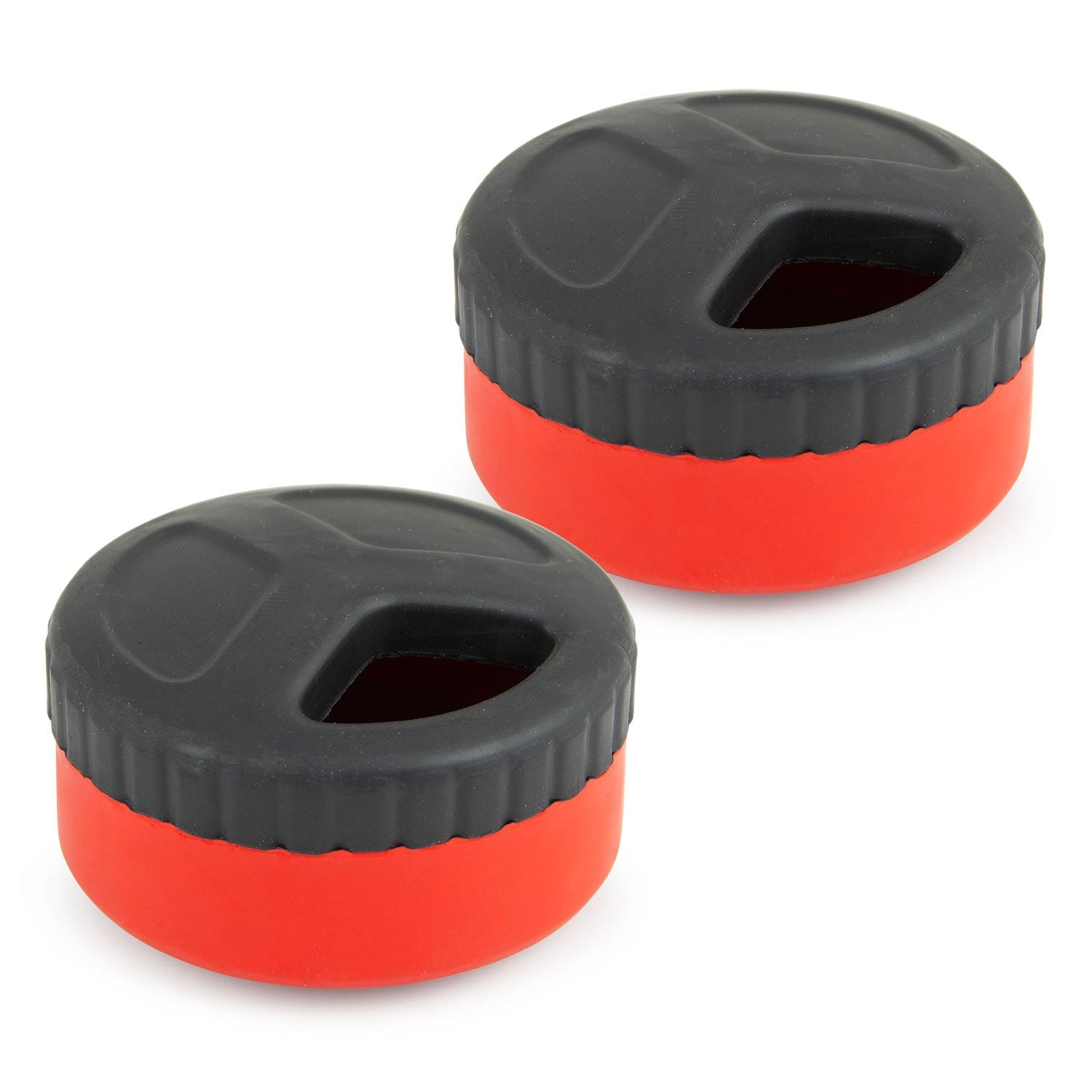Red Hockey Puck Natural Rubber Treat Dispensing Dog - gallery image 18