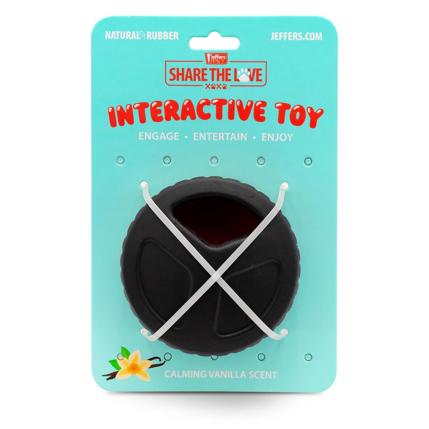 Red Hockey Puck Natural Rubber Treat Dispensing Dog - gallery image 15