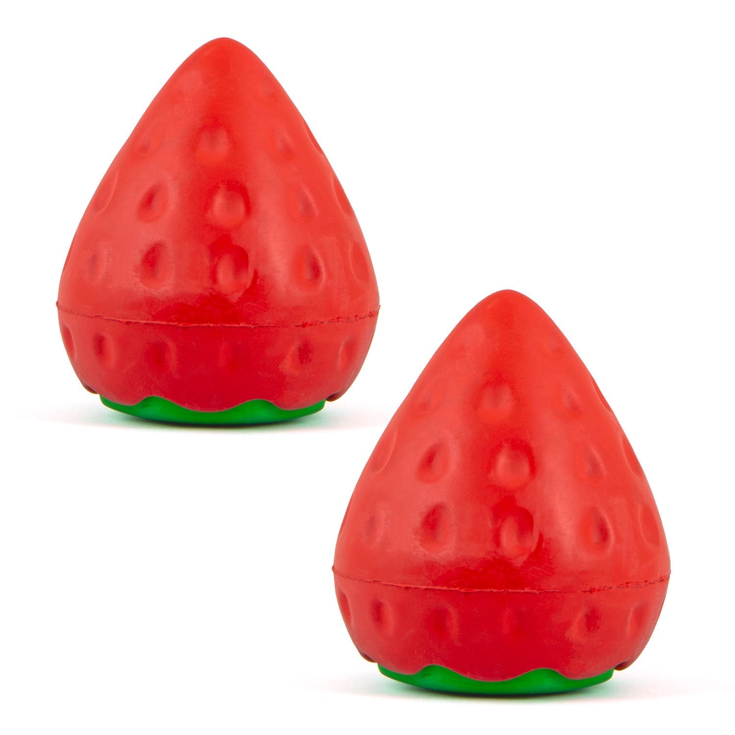 Squeaky Strawberry Natural Rubber Dog Dental Chew - gallery image 14