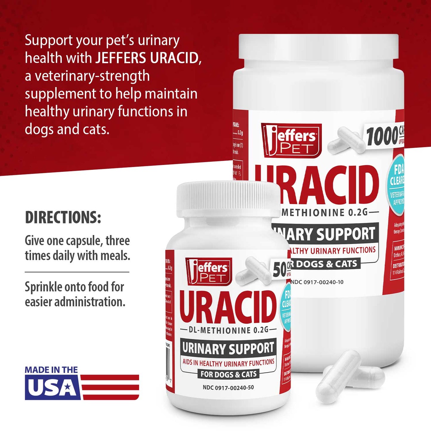 Uracid Dl Methionine 0 2G Capsules For Dogs Cats Pet - lifestyle view