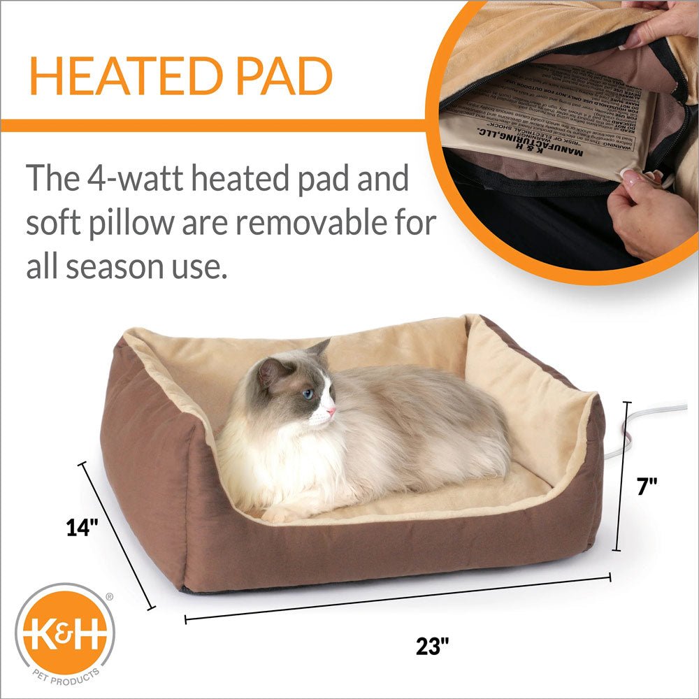K H Thermo Pet Cuddle Cushion Heated Pet Bed Indoor Heated - lifestyle view