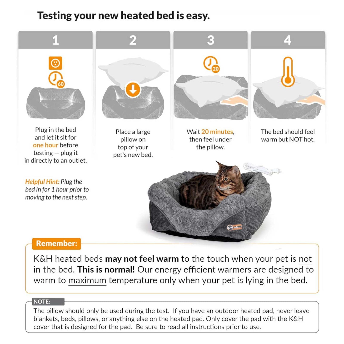 K H Thermo Pet Lounge Sleeper Heated Cat Small Dog Bed Plush - gallery image 7