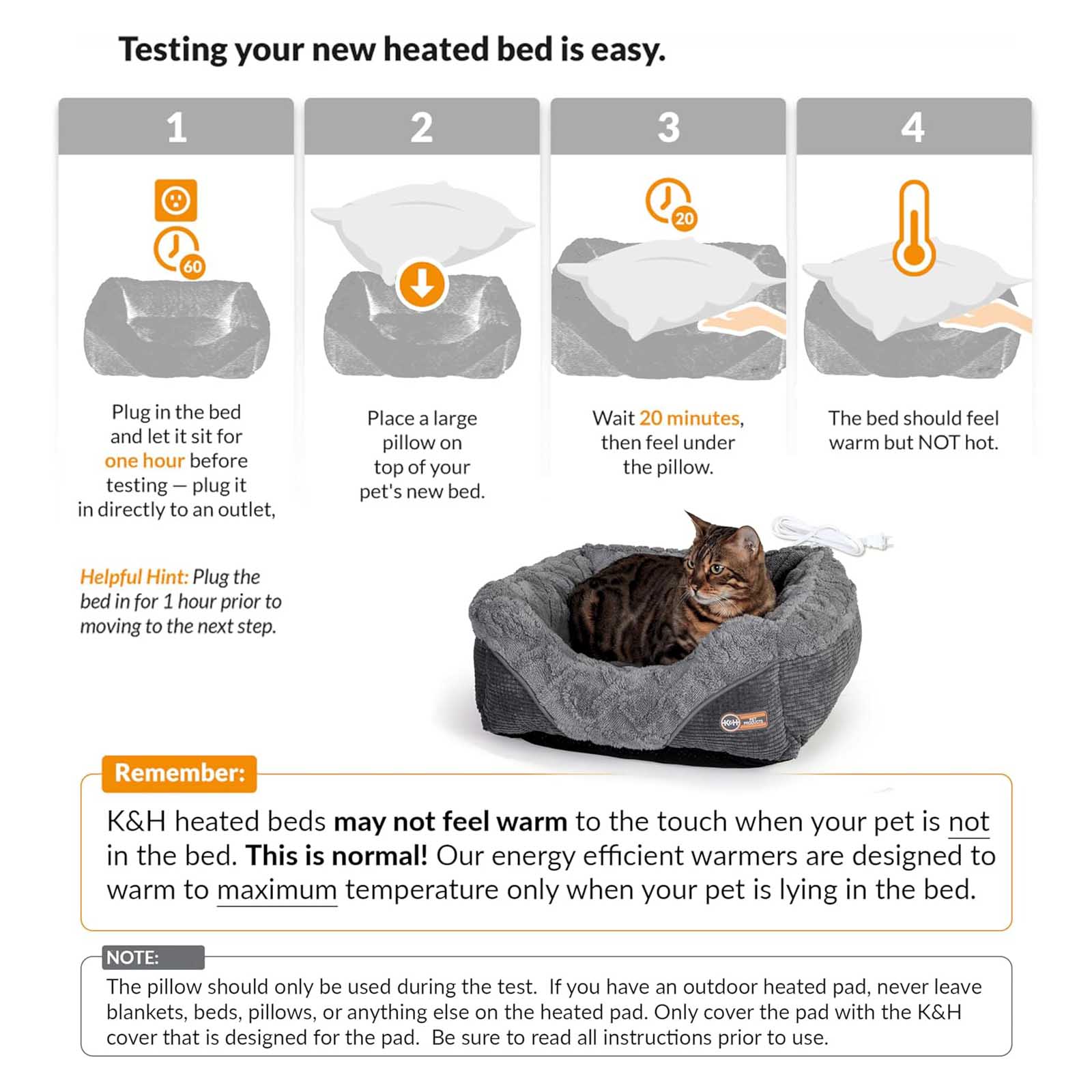 K H Thermo Pet Lounge Sleeper Heated Cat Small Dog Bed Plush - gallery image 7
