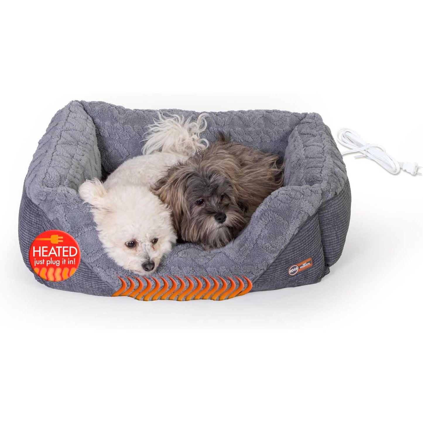 K H Thermo Pet Lounge Sleeper Heated Cat Small Dog Bed Plush - gallery image 8