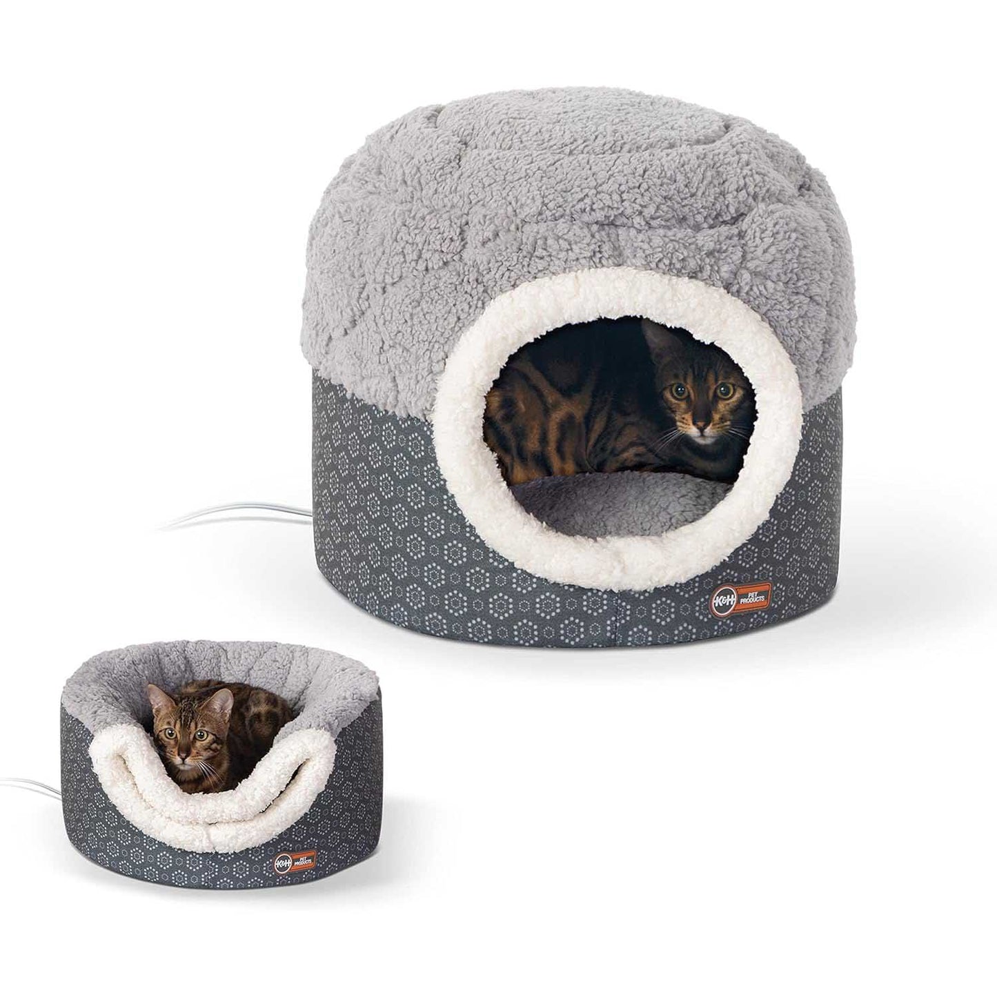 K H Thermo Pet Nest Heated Cat Bed Soft Plush Indoor Cat For - main product image
