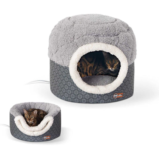 K H Thermo Pet Nest Heated Cat Bed Soft Plush Indoor Cat For - main product image