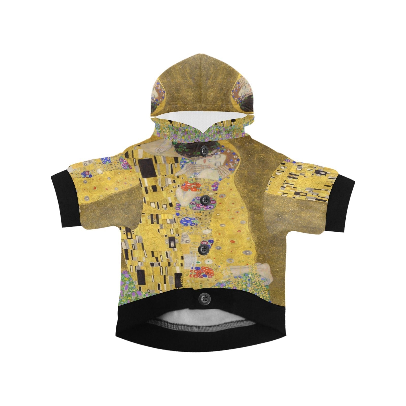 Pet Apparel Klimt The Kiss Button Hoodie for Daily Use main product image for dogs and cats