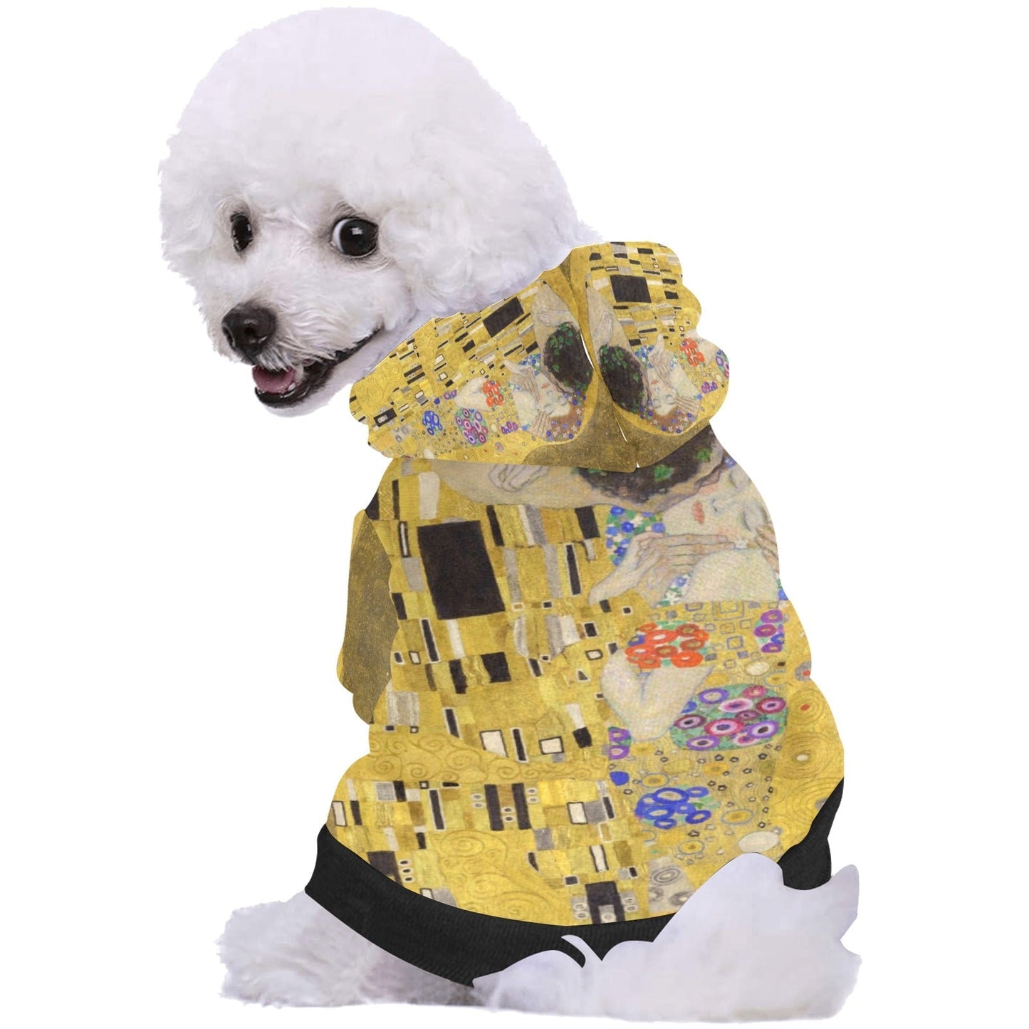 Pet Apparel Klimt The Kiss Button Hoodie for Daily Use main product image for dogs and cats
