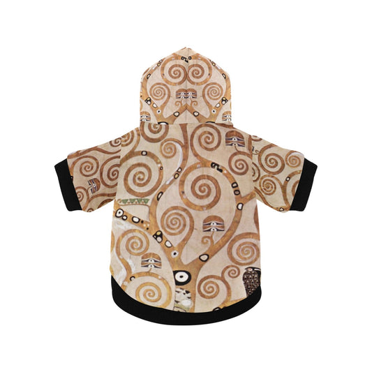 Pet Apparel Klimt Tree of Life Stoclet Frieze Button Hoodie - main product image for pet apparel