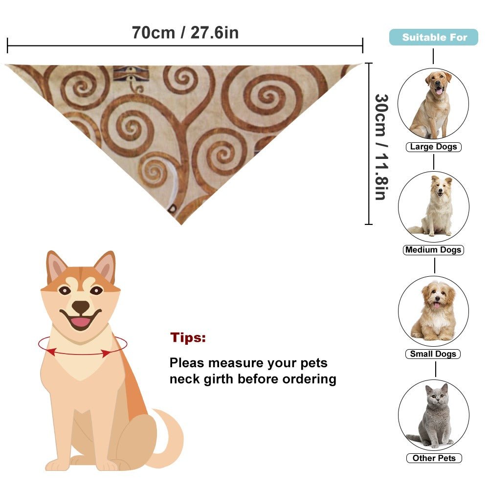 Pet Supply Klimt Tree of Life Stoclet Frieze Scarf Essential - lifestyle product image for pet supply
