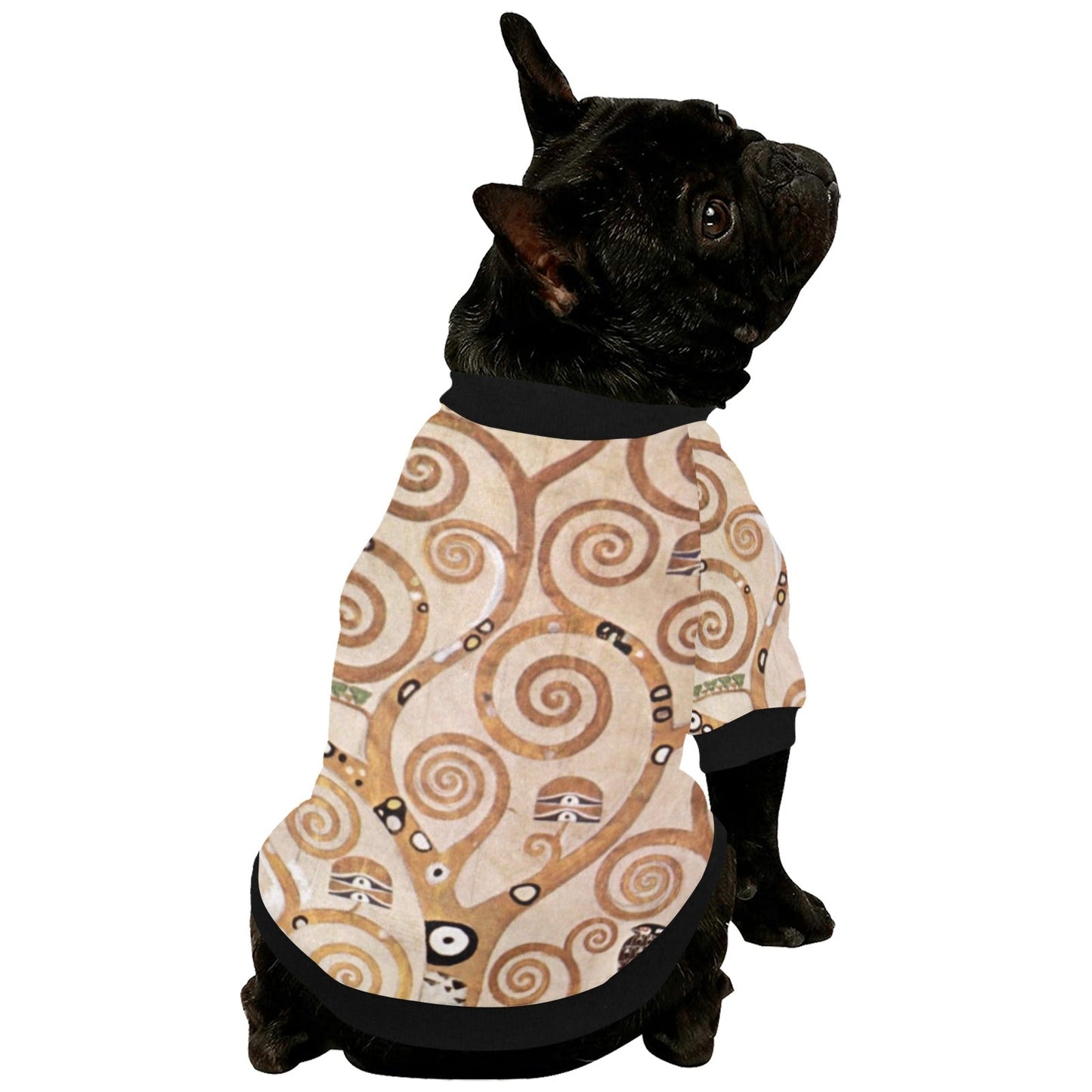 Pet Apparel Klimt Tree of Life Stoclet Frieze Round Neck - size and texture image for pet apparel