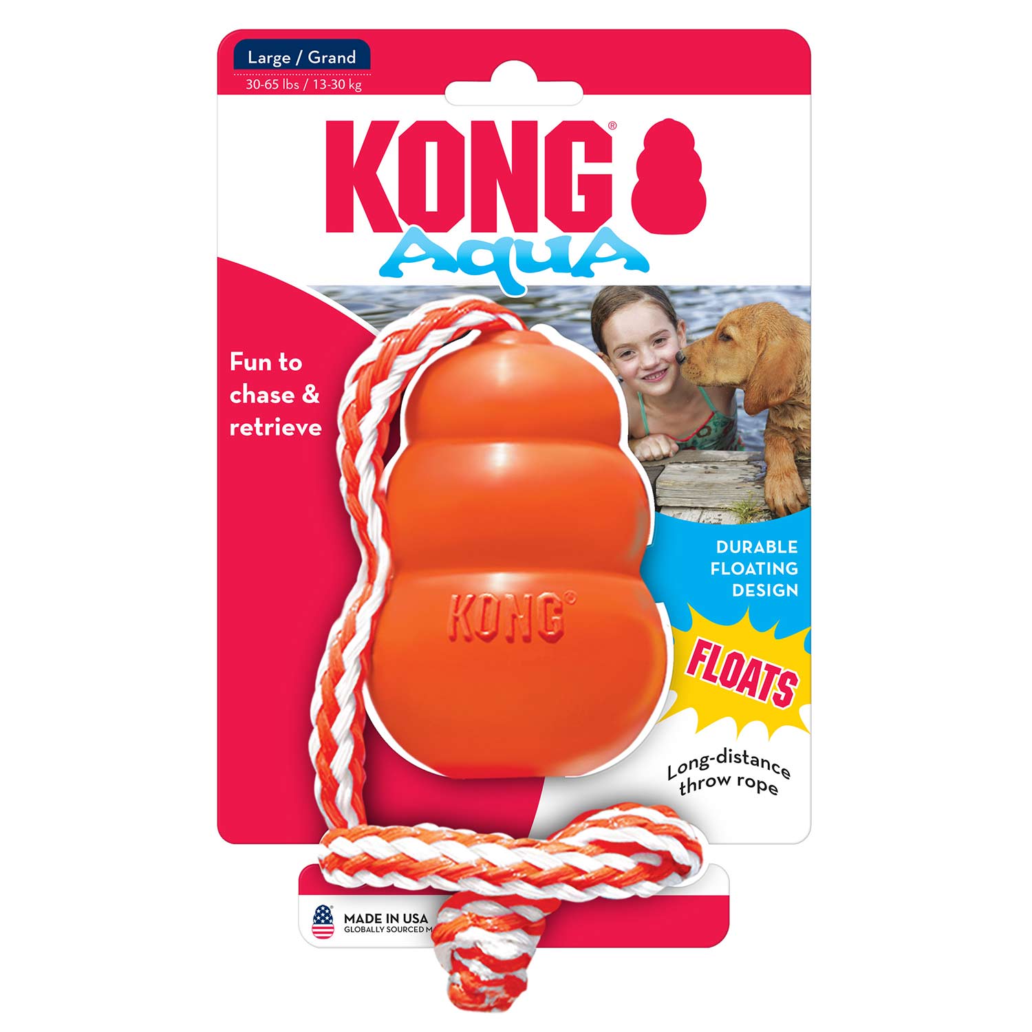 KONG Aqua Floating Water Dog Toy Fetch Dog Toy Durable Play - main product image
