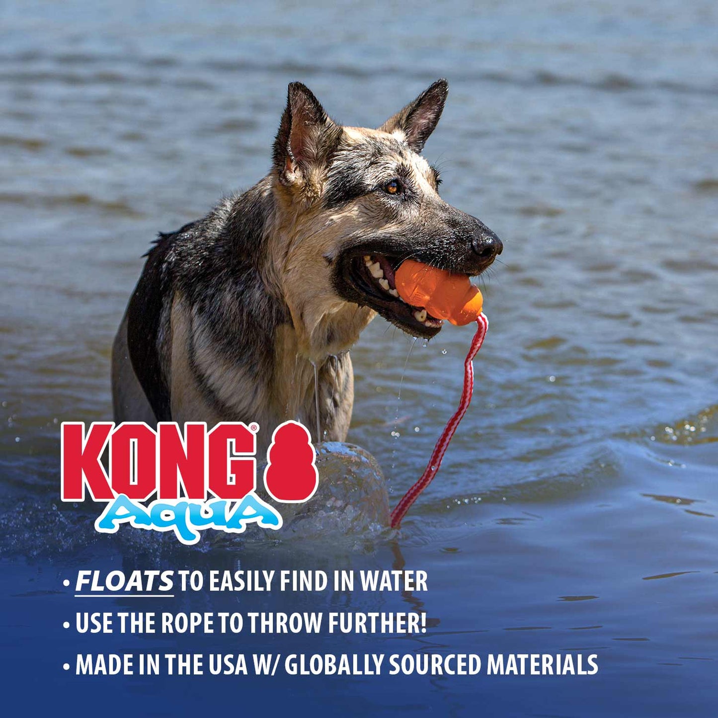 KONG Aqua Floating Water Dog Toy Fetch Dog Toy Durable Play - gallery image 5