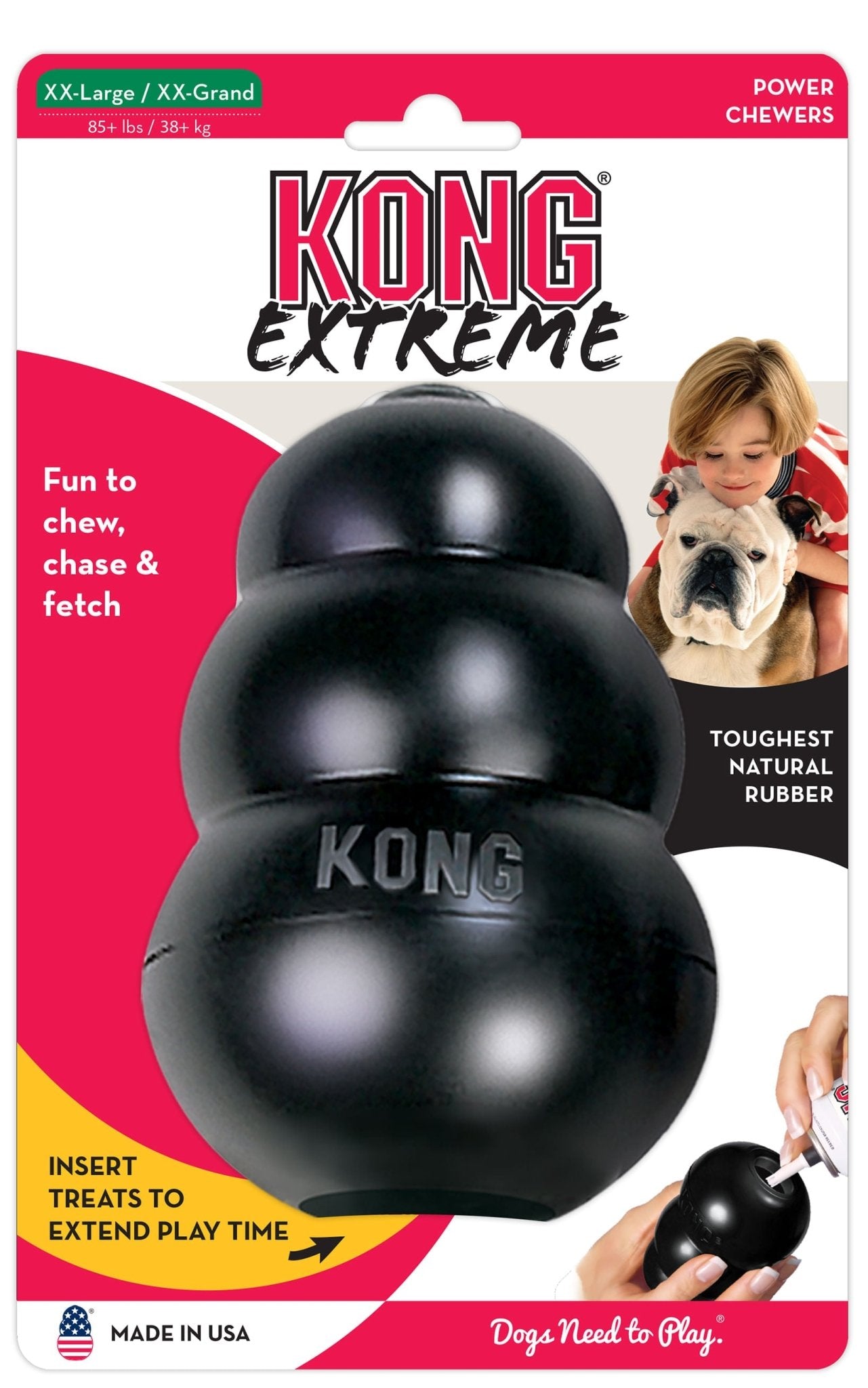 KONG Extreme Treat Stuffing Dog Toy For Power Chewers Treat - gallery image 10