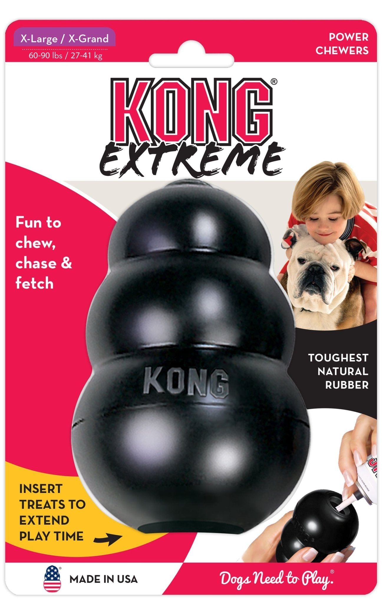 KONG Extreme Treat Stuffing Dog Toy For Power Chewers Treat - gallery image 9