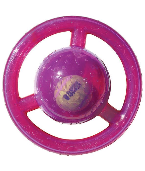 KONG Jumbler Disc Squeaker Dog Toy Fetch Dog Toy Durable - detail view