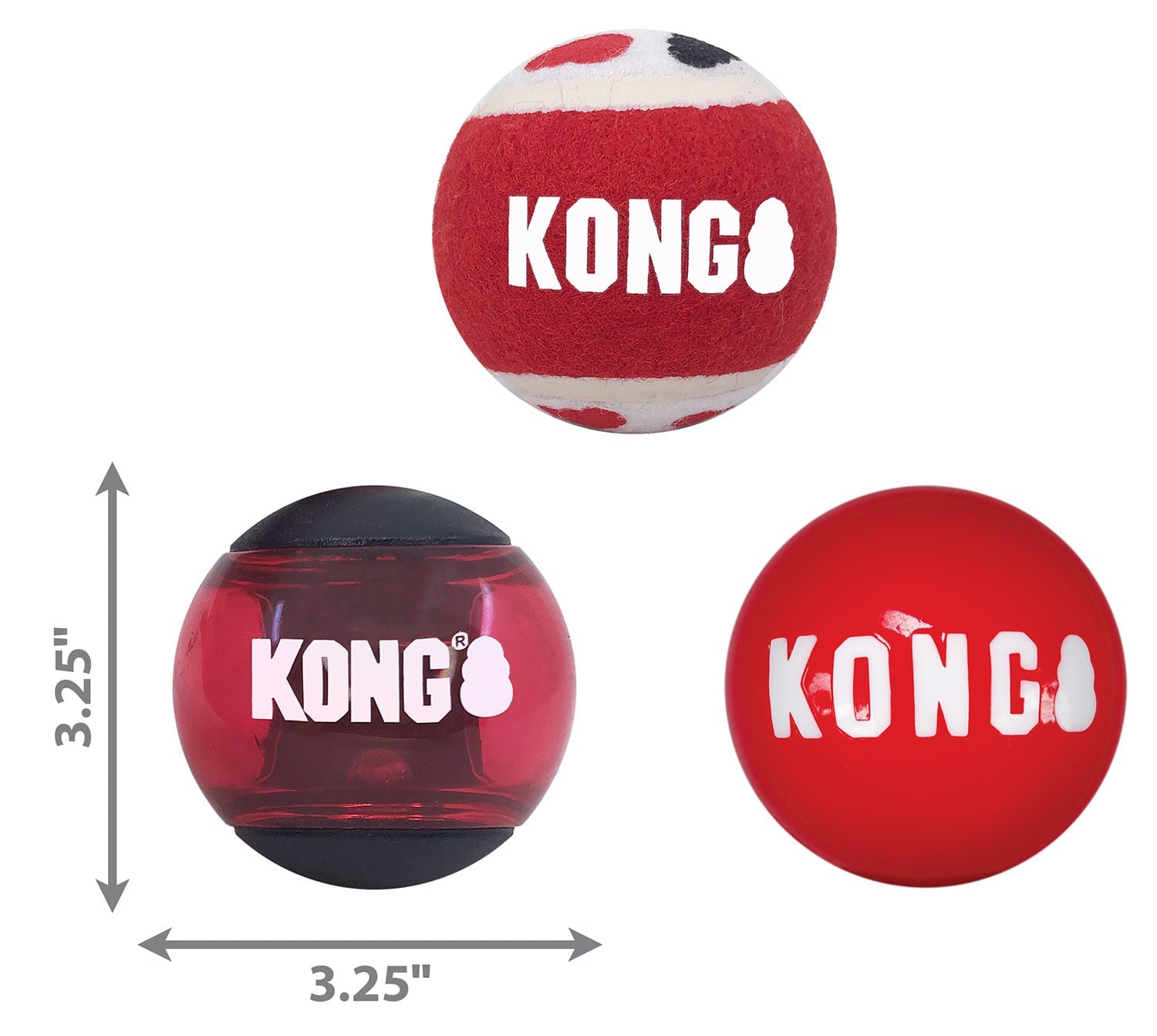 KONG Signature Fetch Dog Toy Balls Multi Pack Fetch Dog Toy - gallery image 10