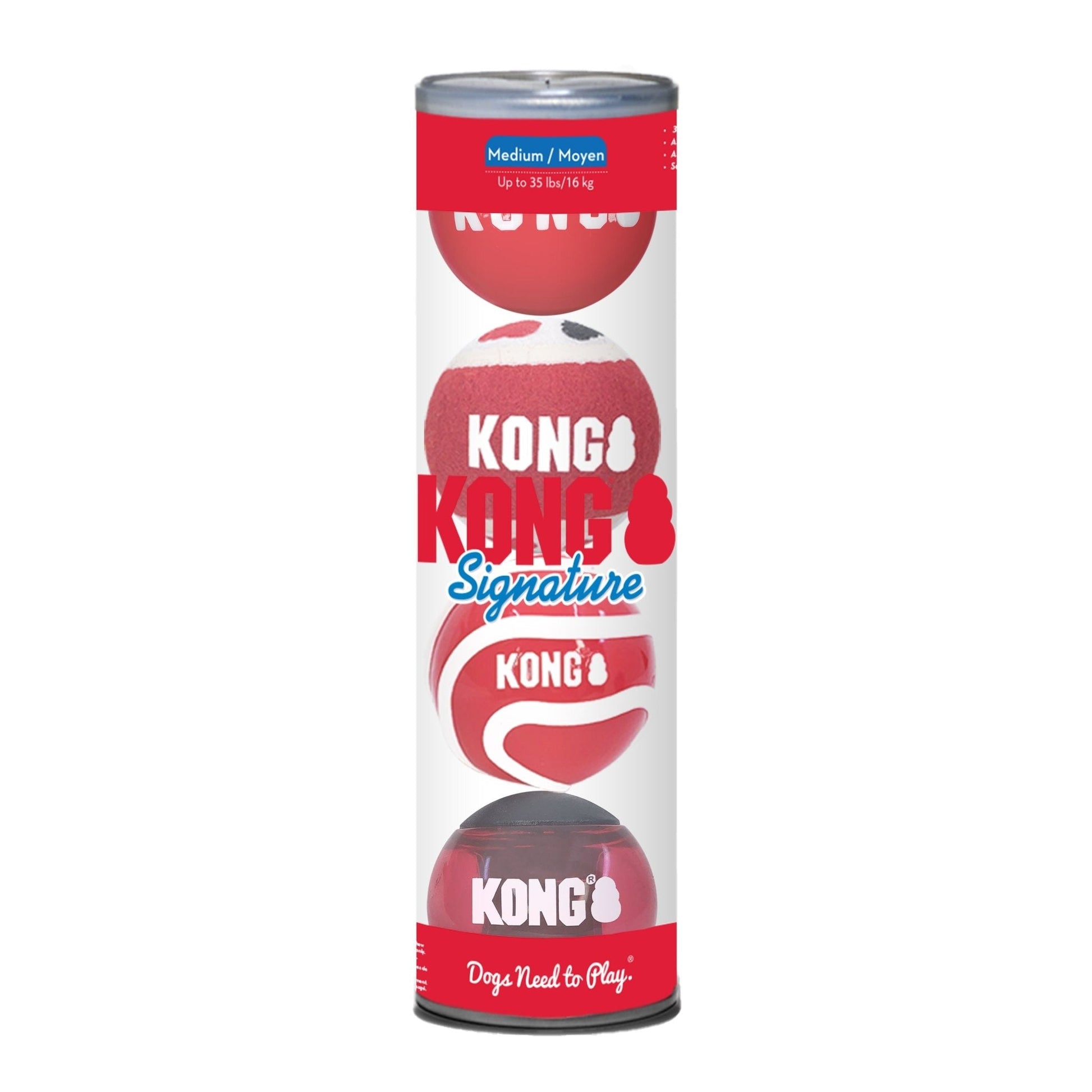 KONG Signature Fetch Dog Toy Balls Multi Pack Fetch Dog Toy - main product image
